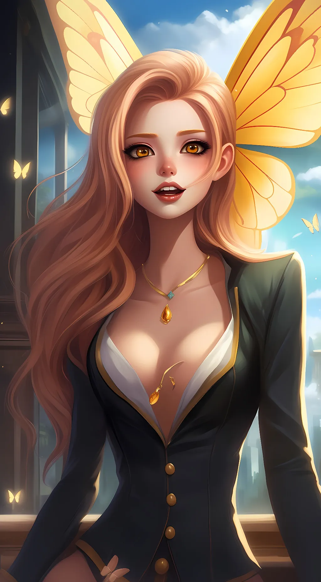 ai character: fluttershy  background