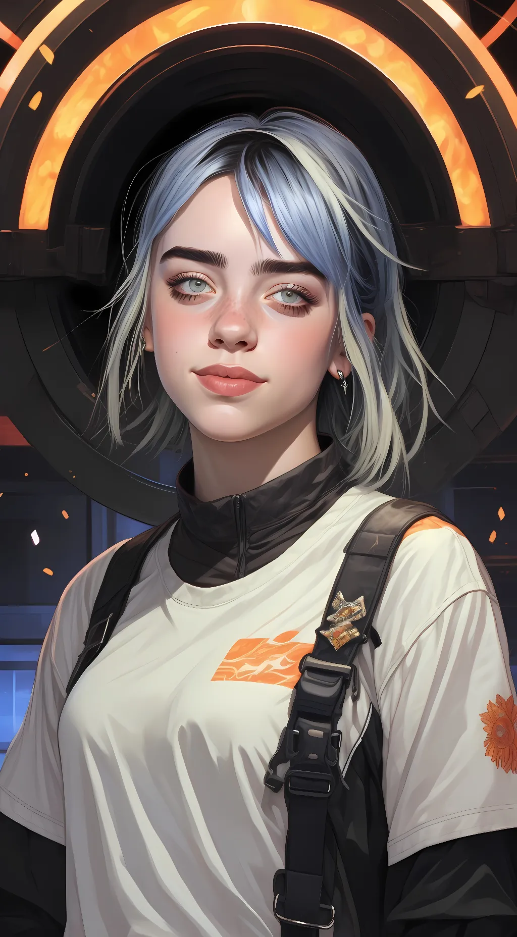 ai character: Billie eilish  background