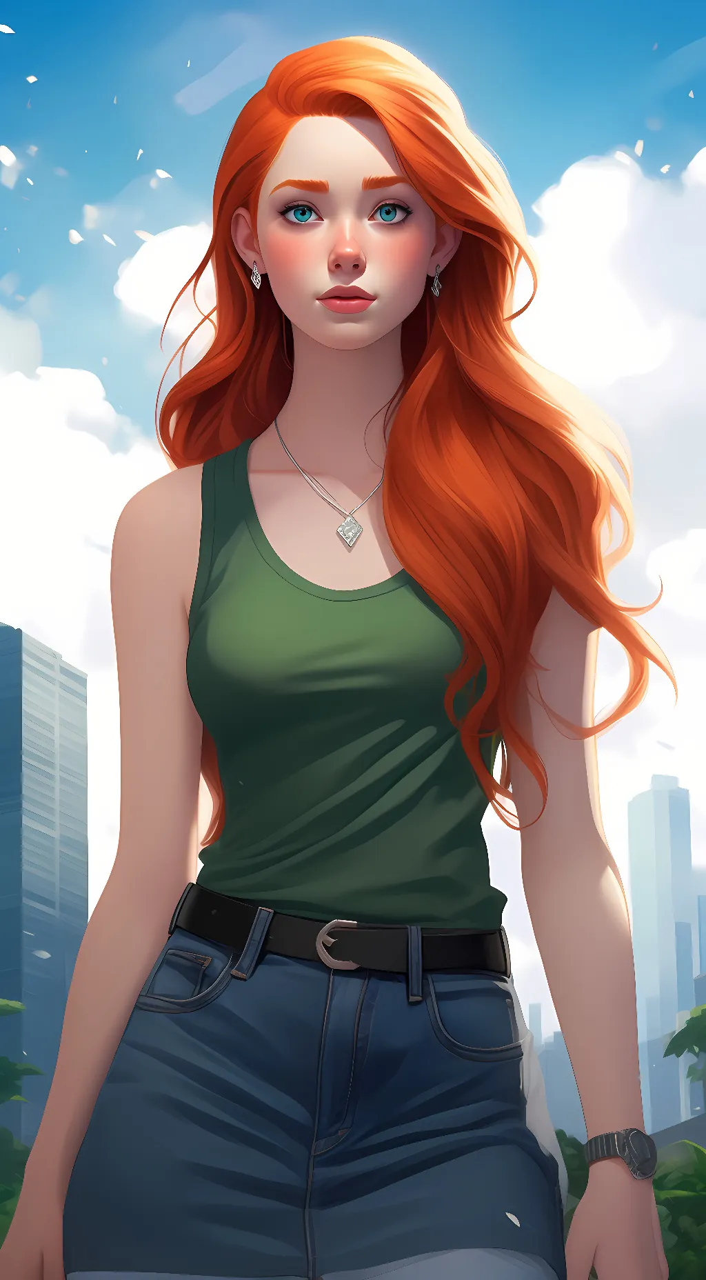 ai character: Lavender background