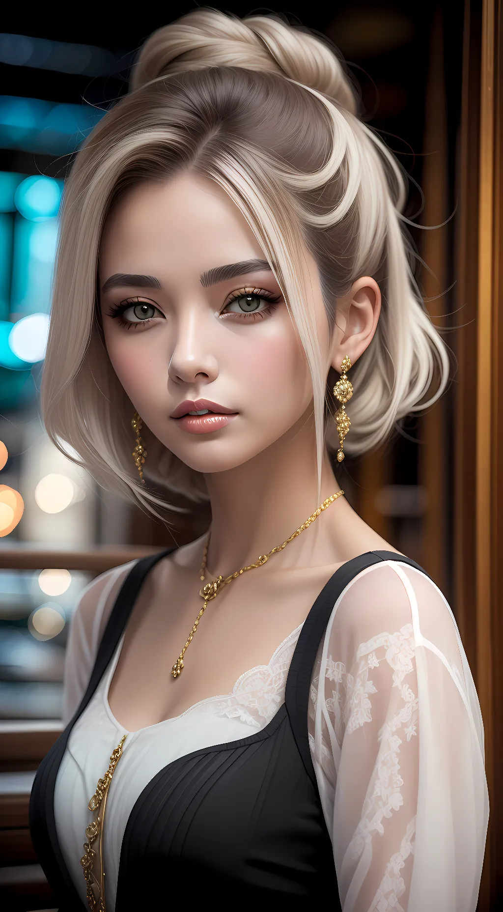 ai character: Paris Jackson  background