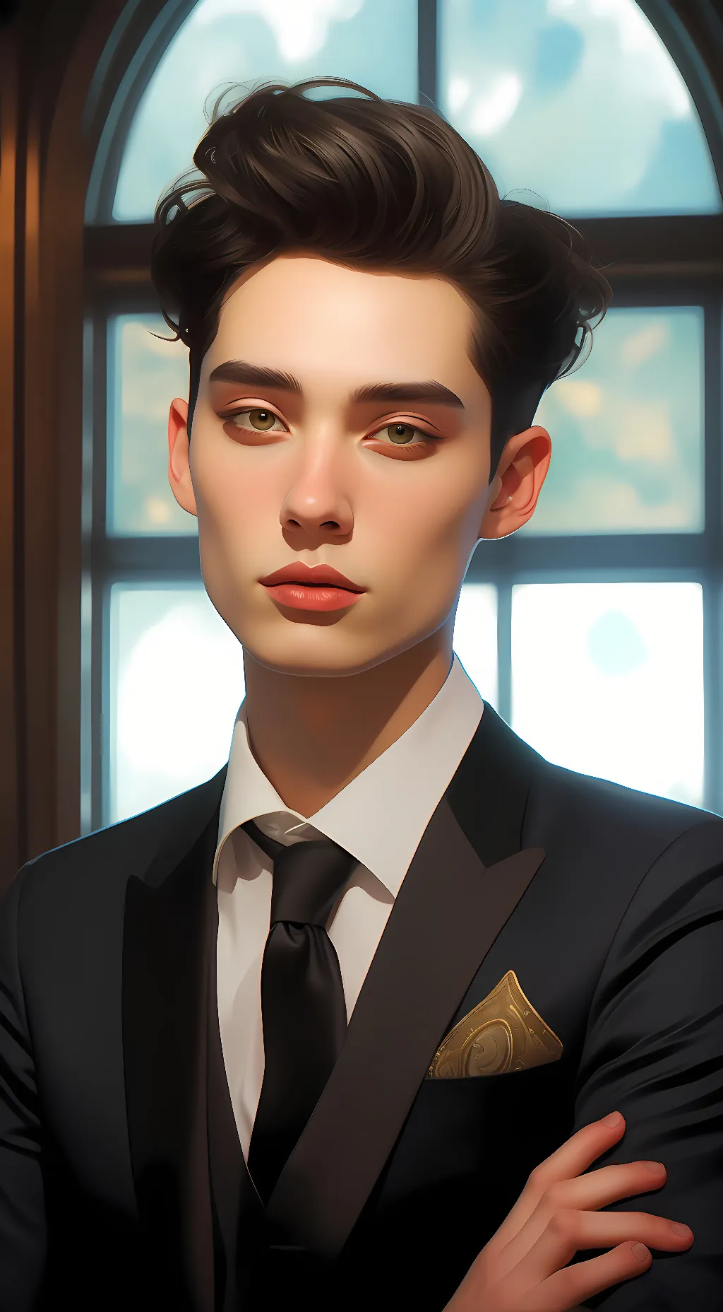 ai character: Brainy muscles background