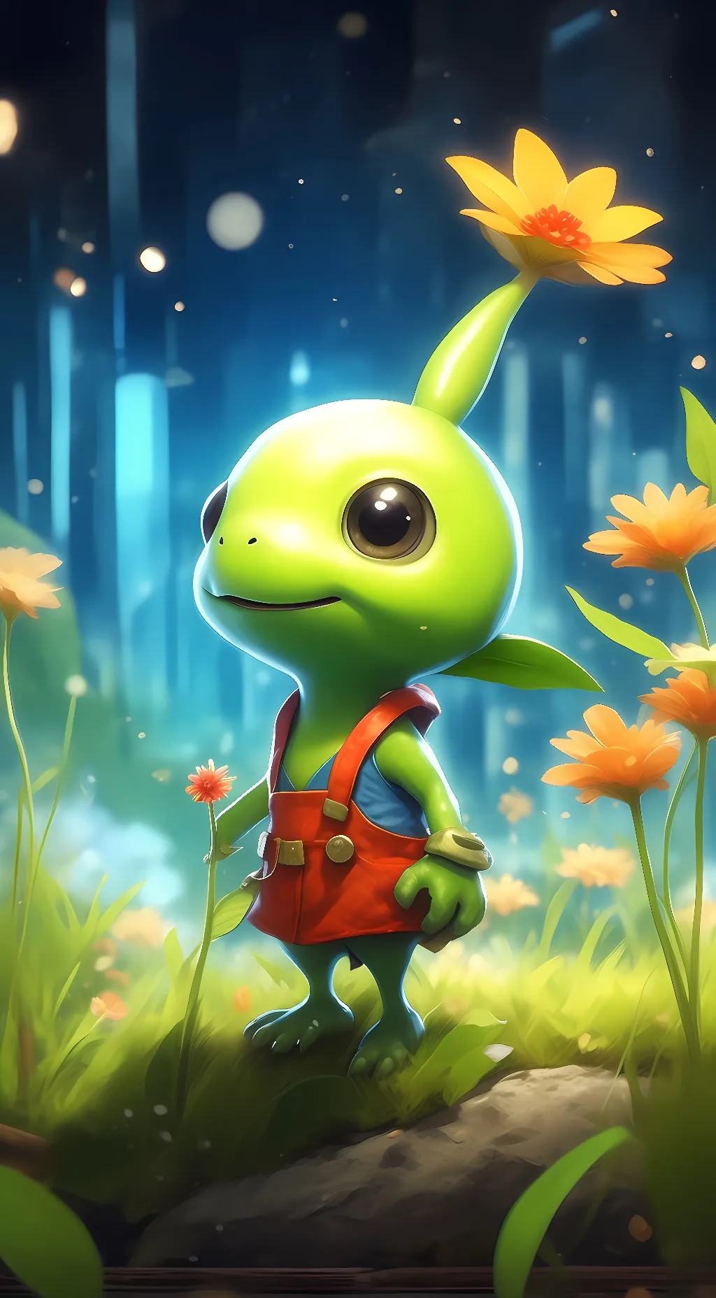 ai character: Pikmin background