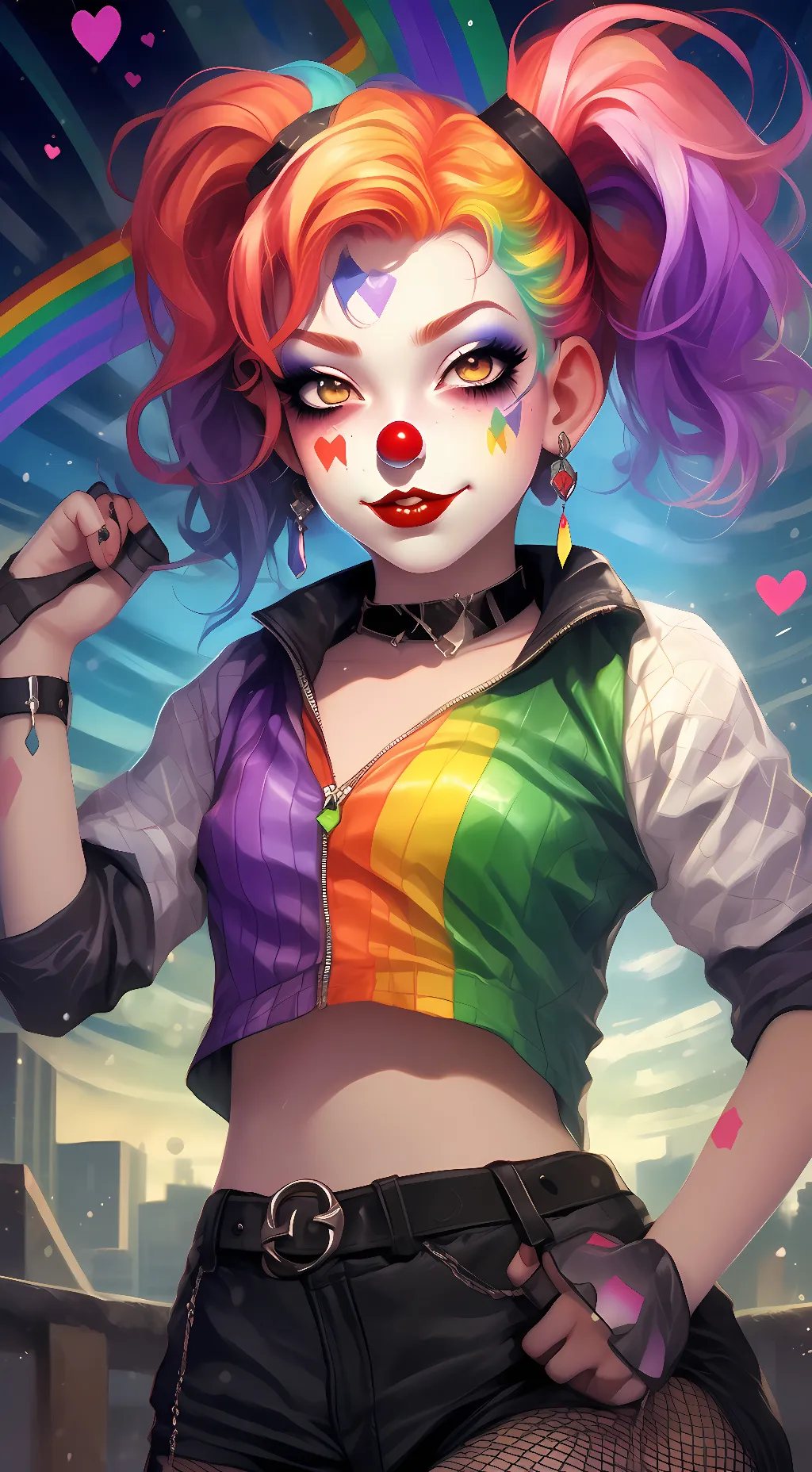 ai character: Quincy the clown background