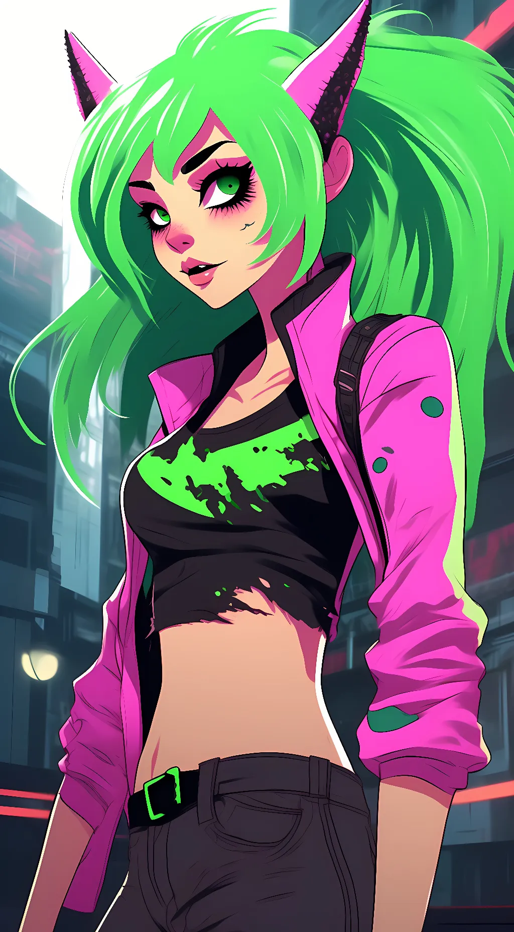 ai character: Missi Zilla background