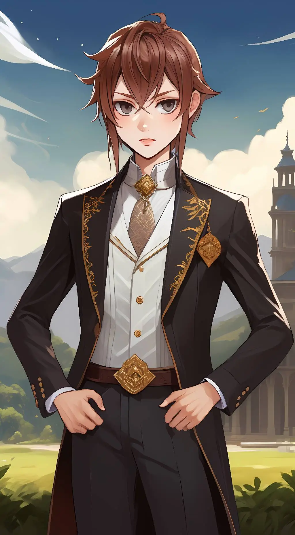 ai character: Riddle rosehearts background