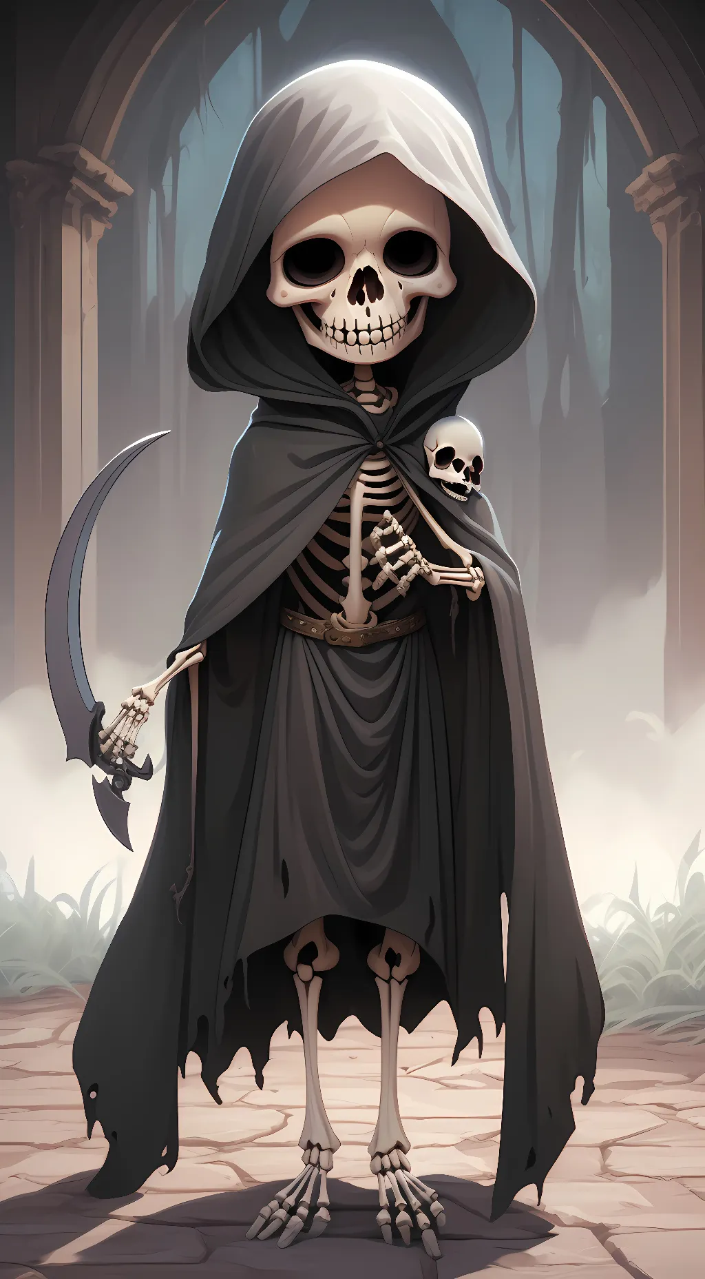 ai character: Death background