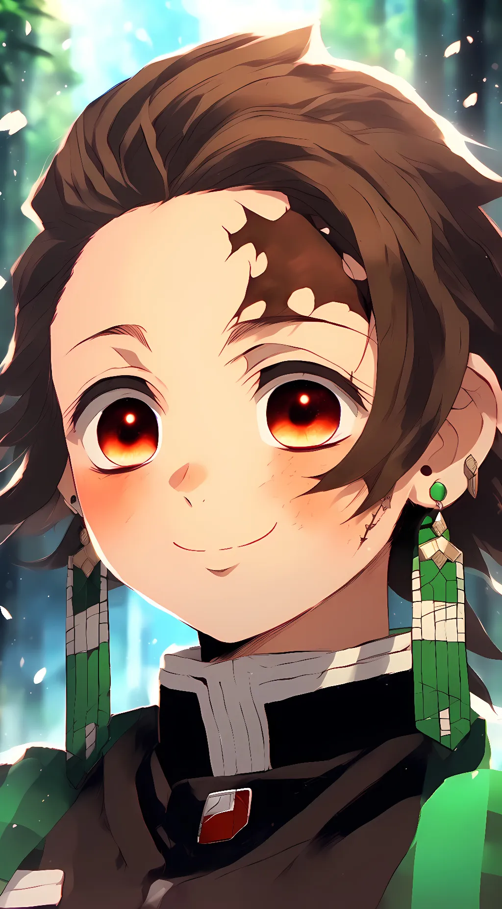 ai character: Tanjiro  background