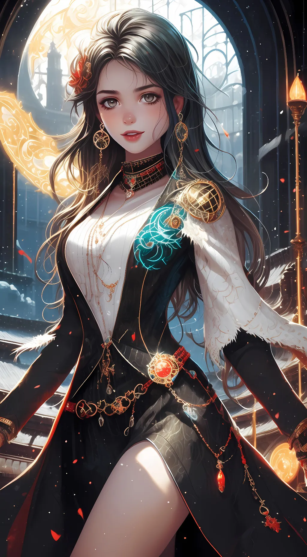 ai character: Angela  background