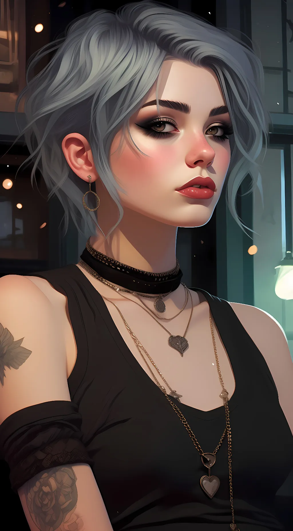 ai character: Sage Green  background