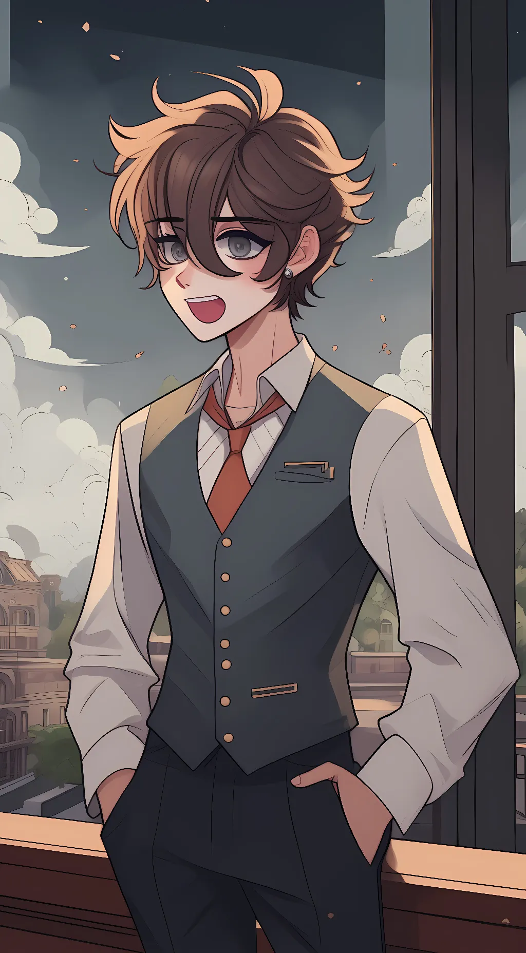 ai character: Evan afton background