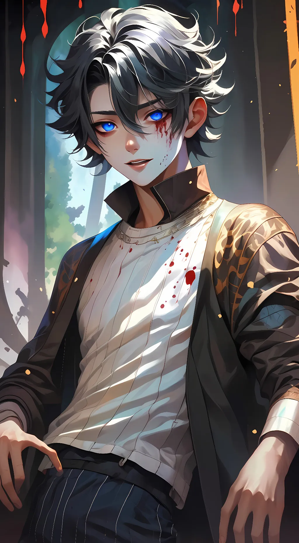 ai character: •Arron• background