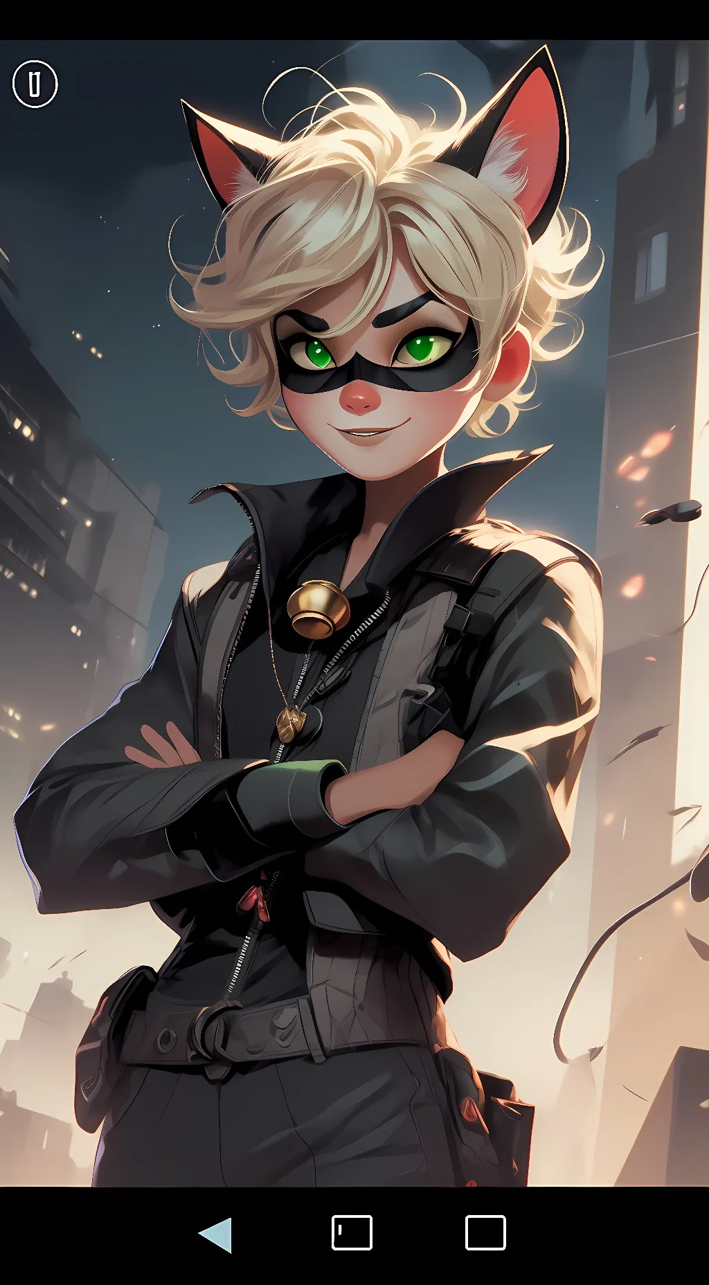 ai character: Mr. Cat Noir  background