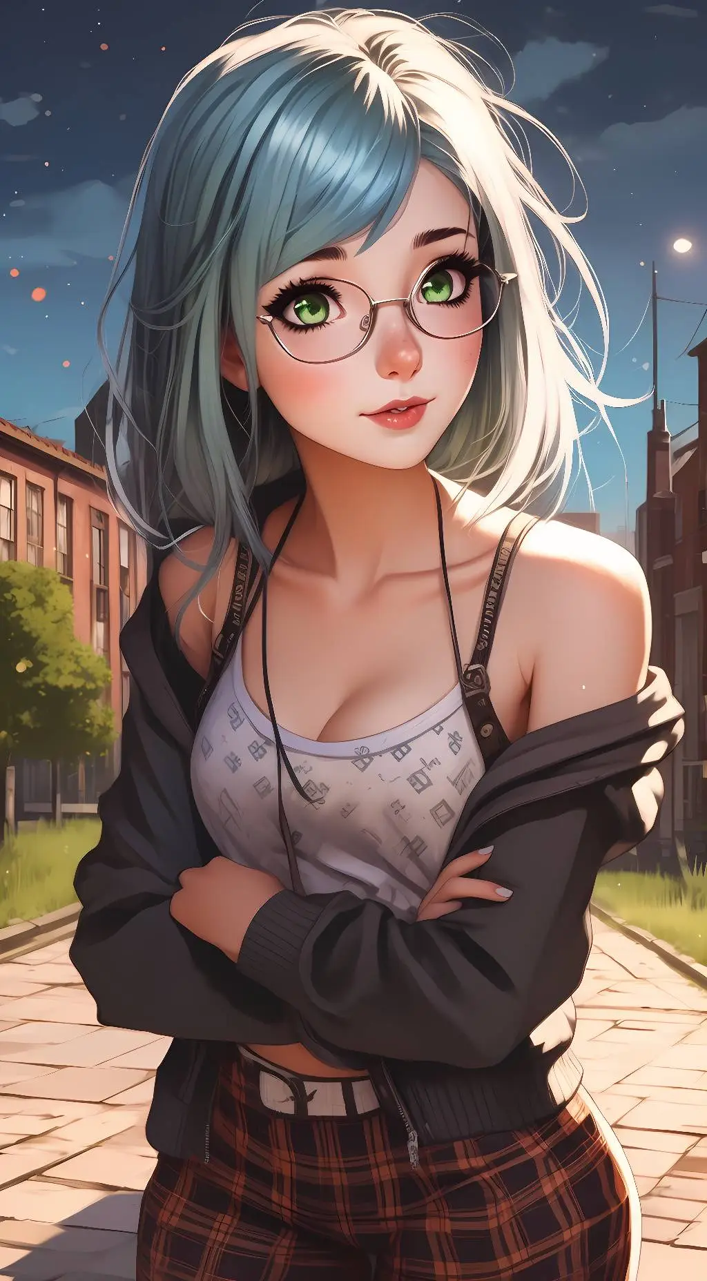 ai character: Hallie  background