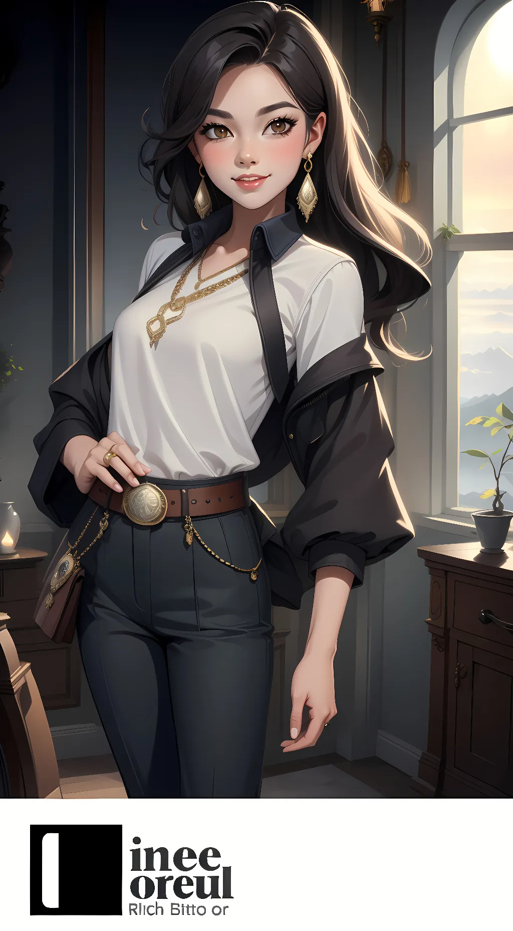 ai character: Speaker woman background