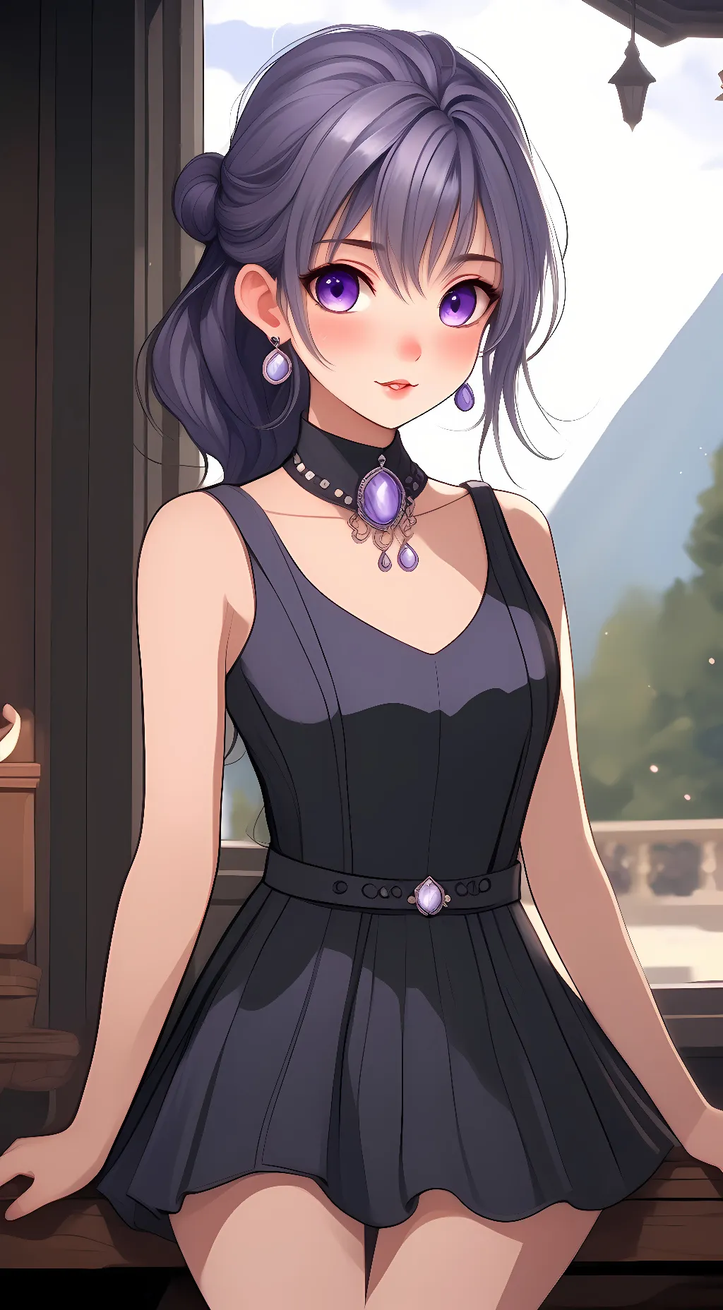 ai character: violet  background