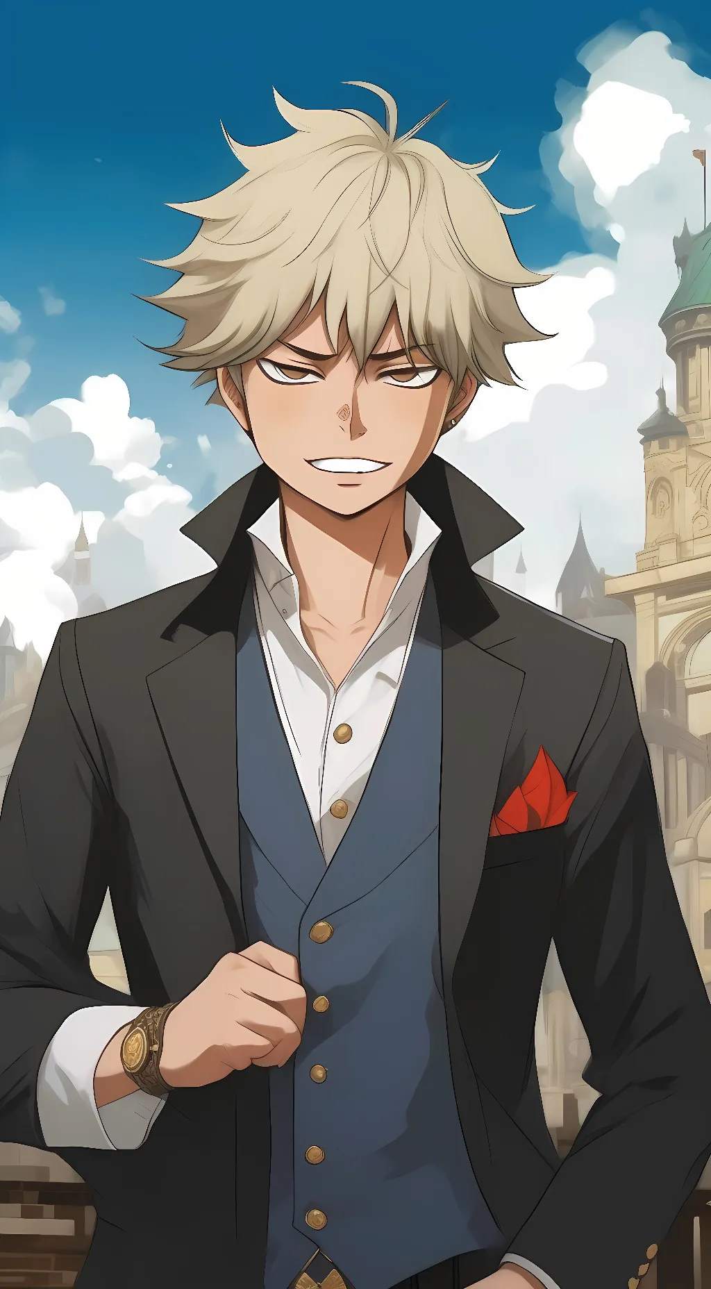 ai character: Bakugo  background