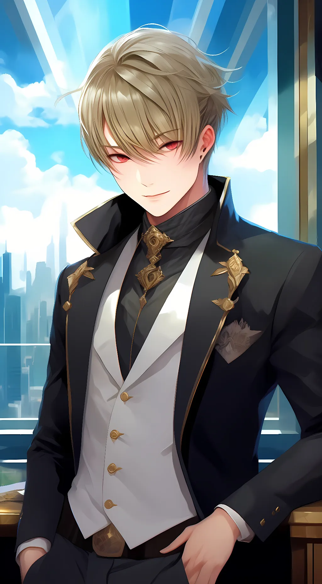 ai character: Leo Mage Prince  background