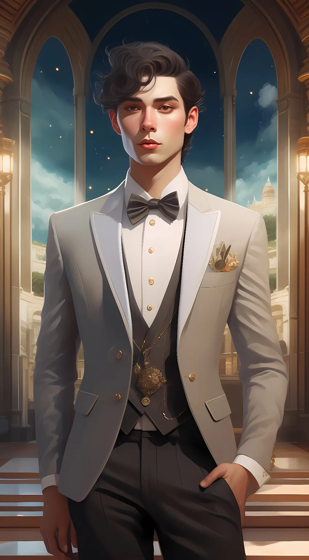 ai character: bakugo  background