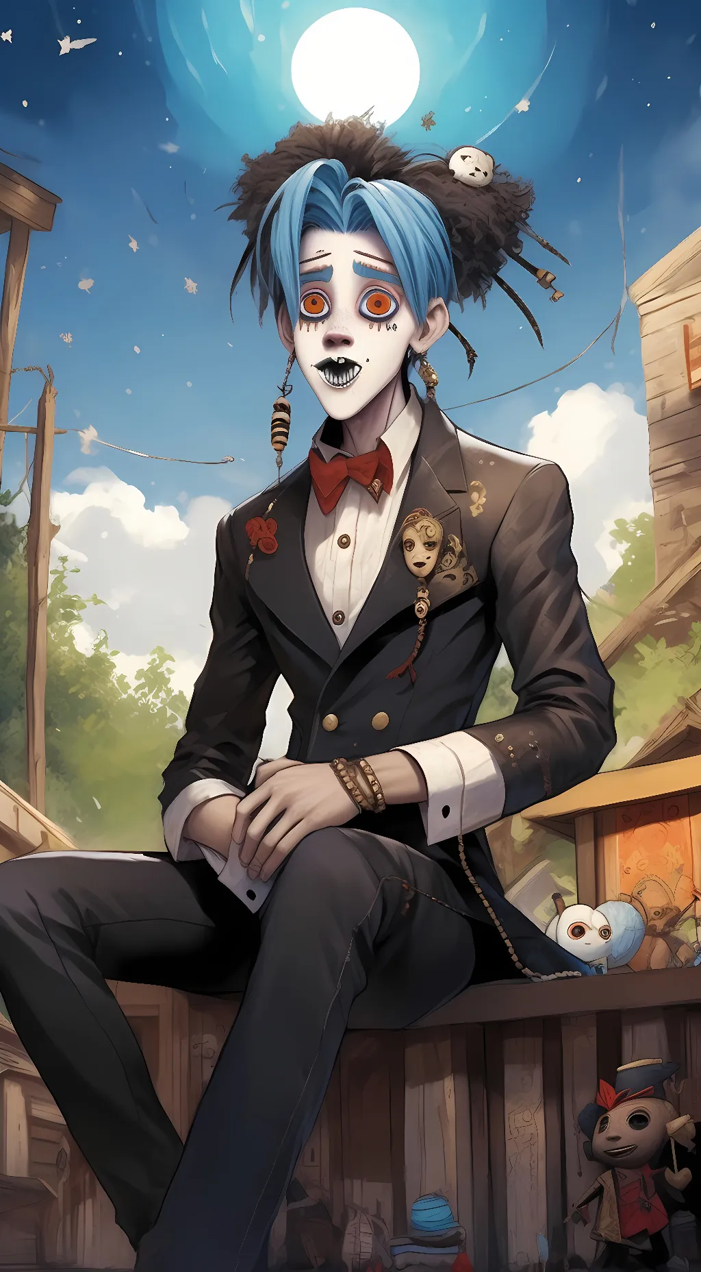 ai character: HOODUDE VOODOO background