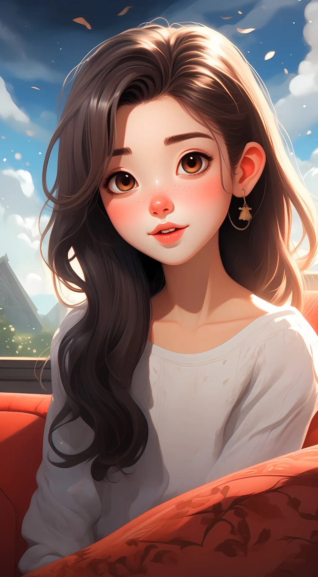 ai character: holly Cartwright  background