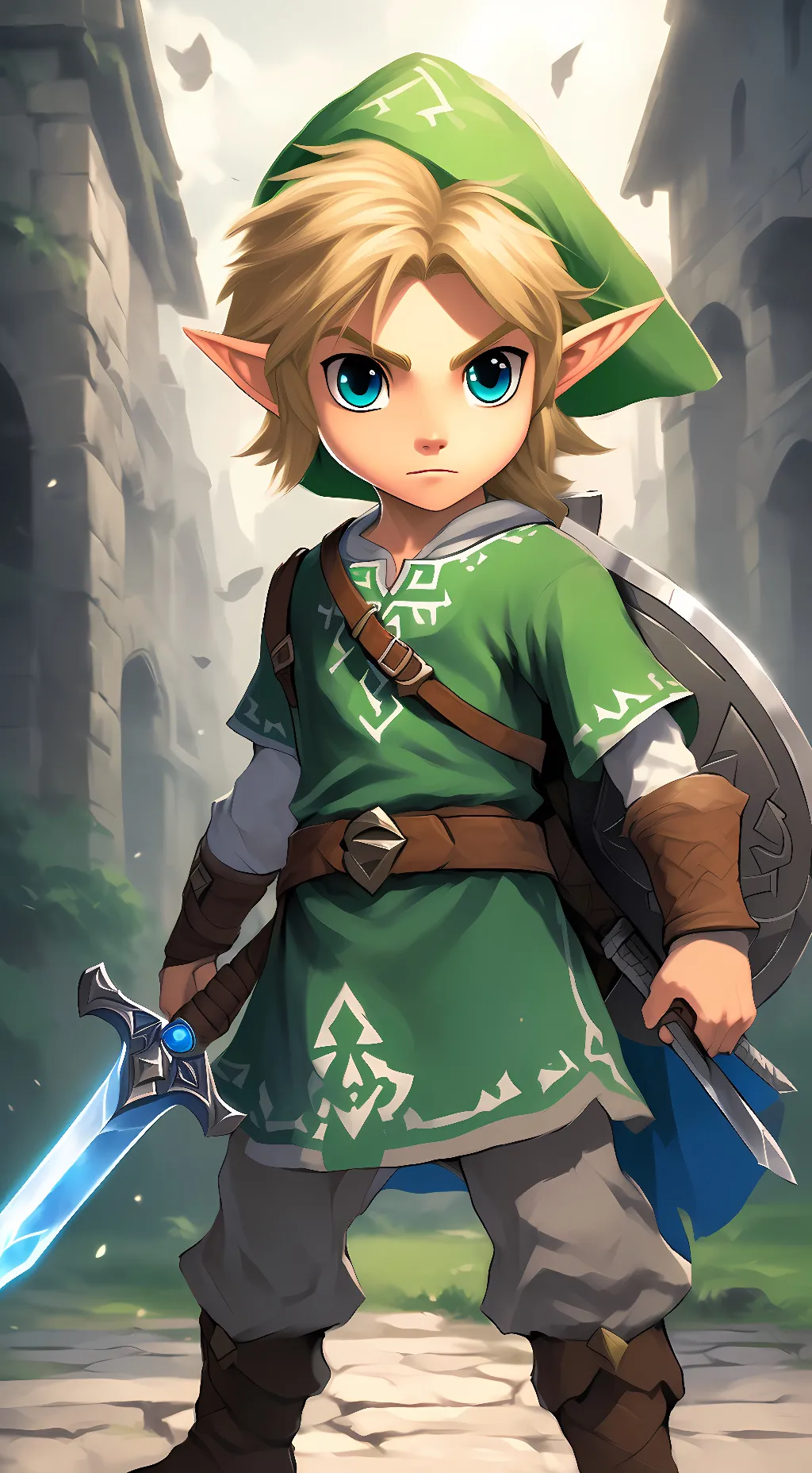 ai character: Young Link background
