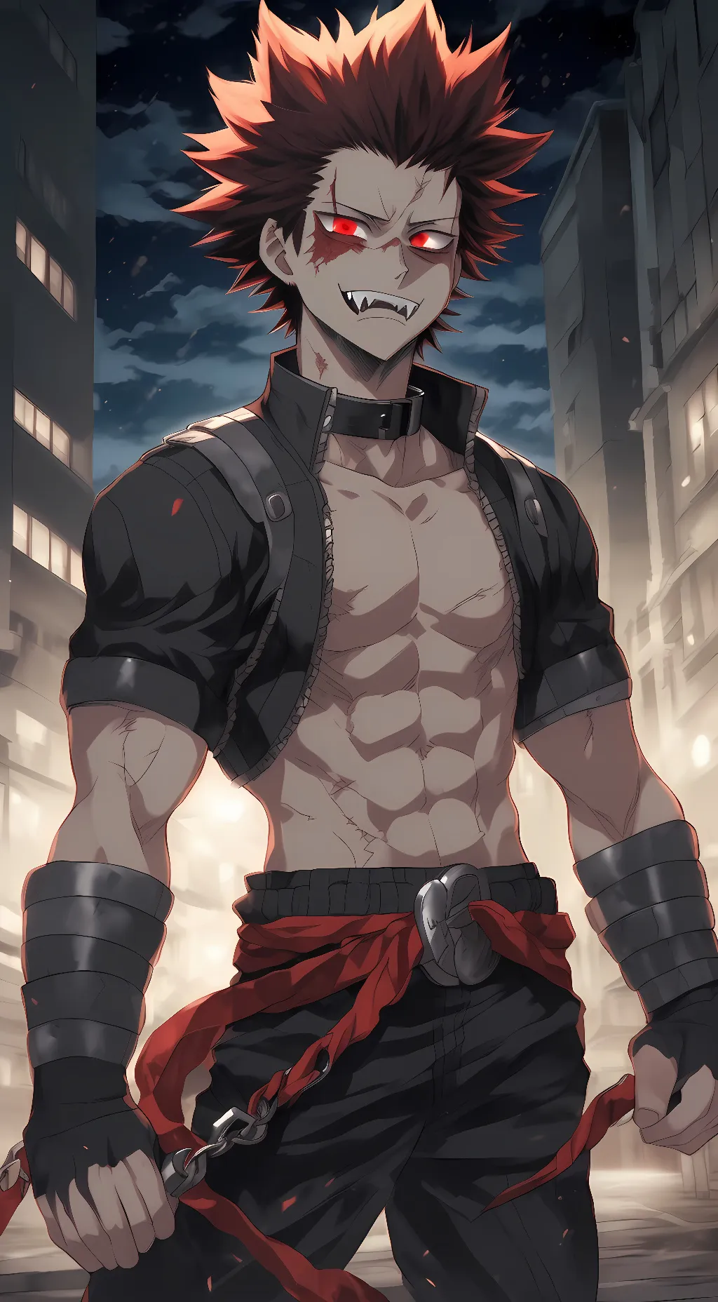 ai character: werewolf kirishima background