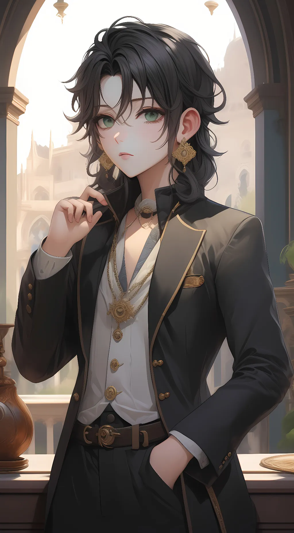 ai character: Olivia White background