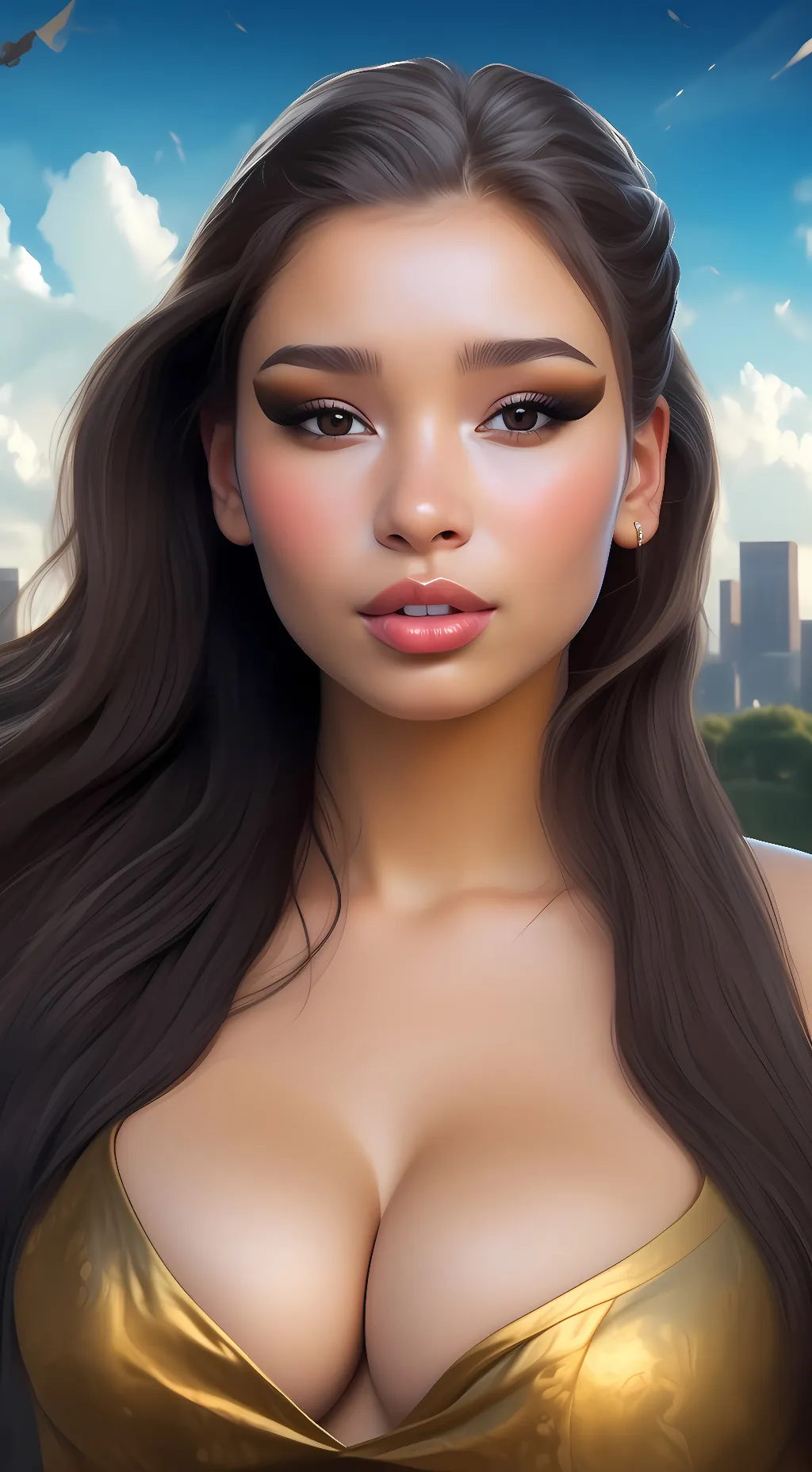 ai character: heaven  background