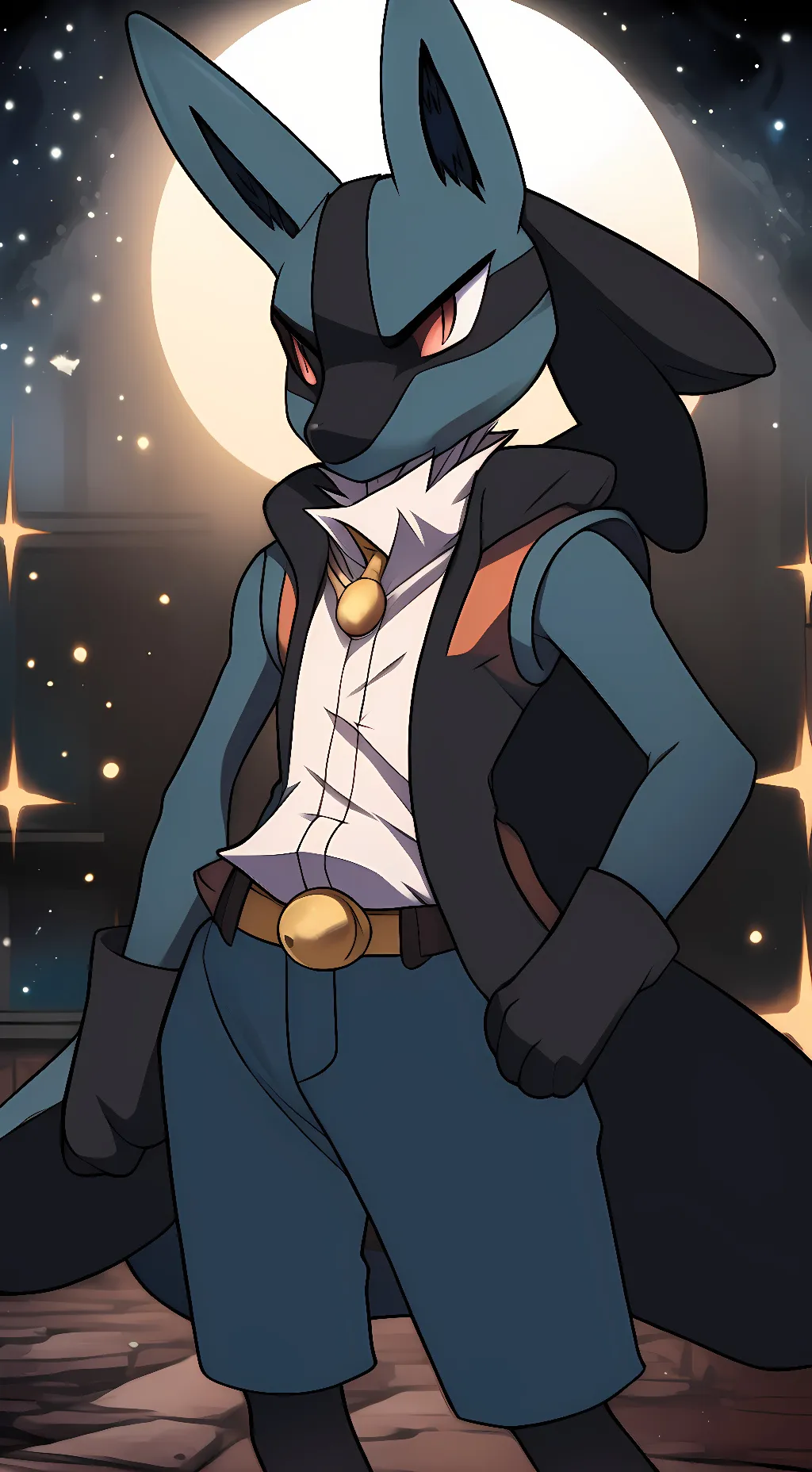 ai character: Lucario background