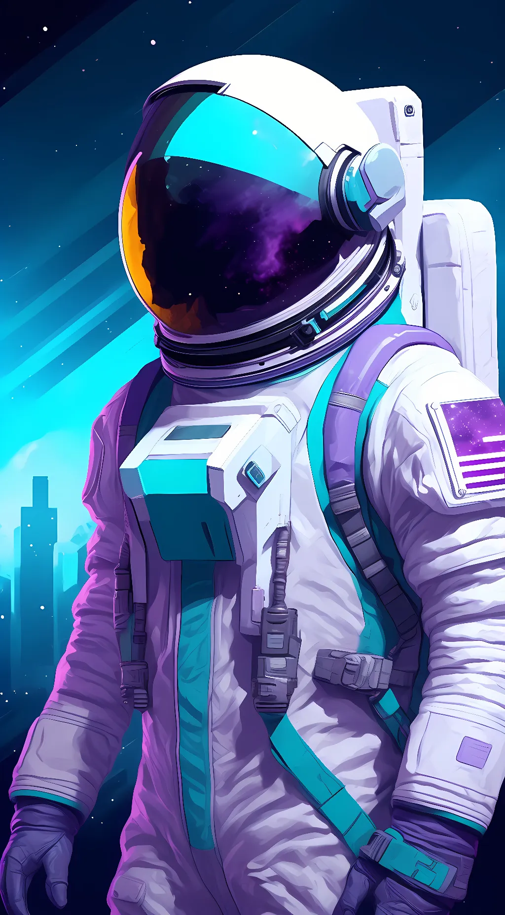 ai character: Aqua background