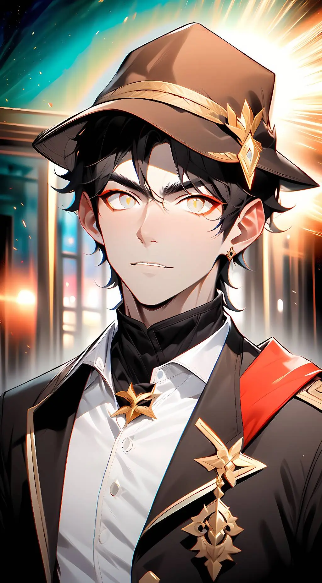 ai character: Levi Aether background