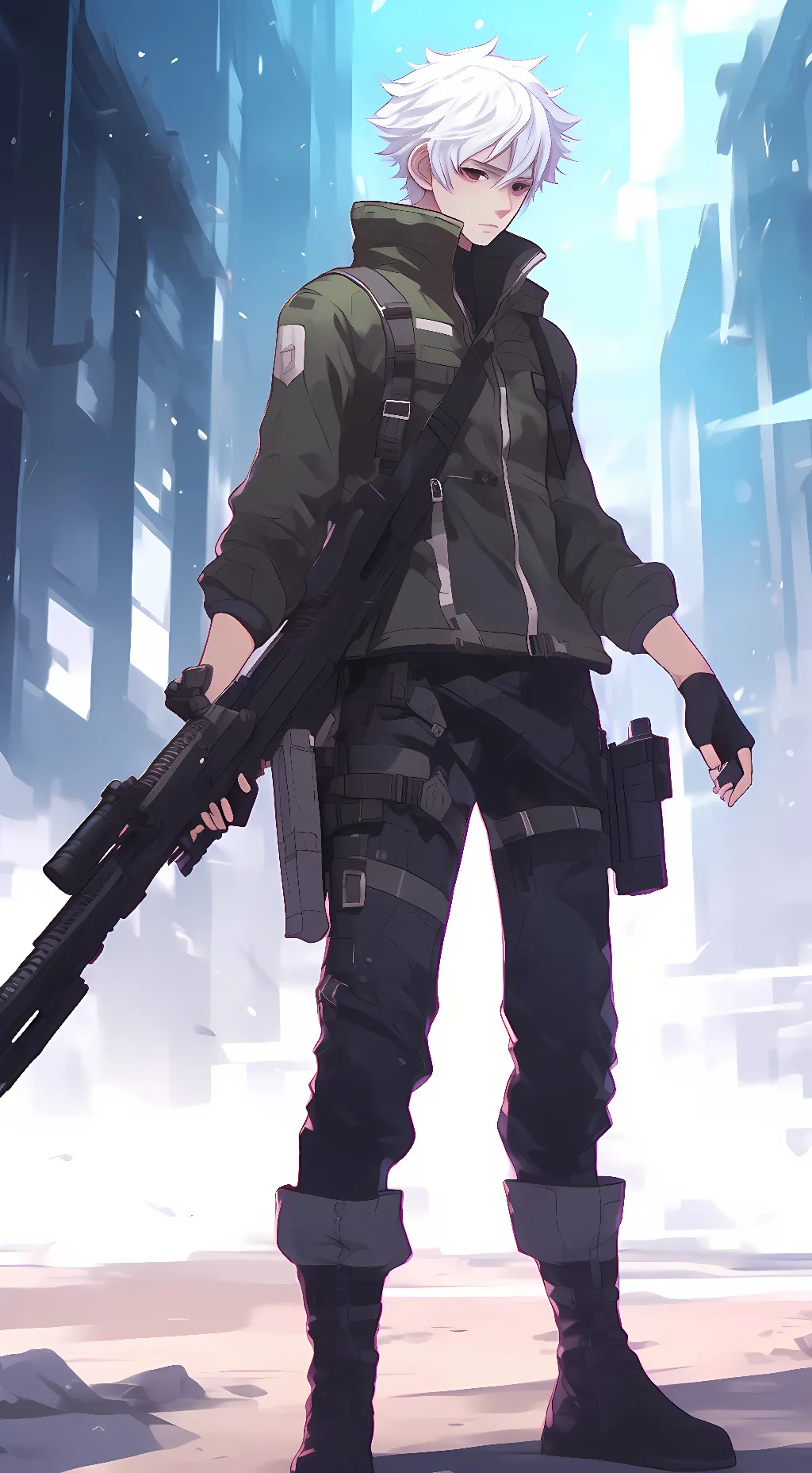 ai character: moon background