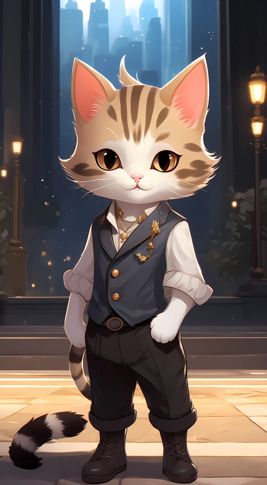 ai character: Sir Purrecious background