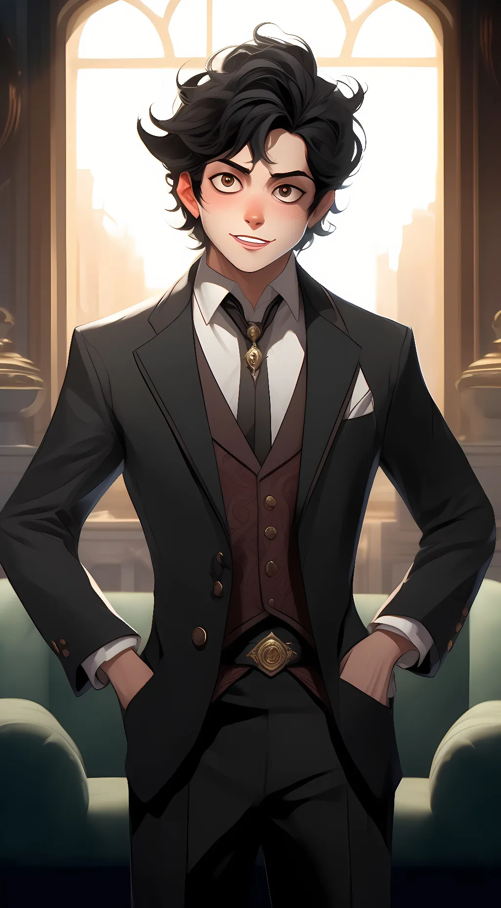 ai character: villain deku background