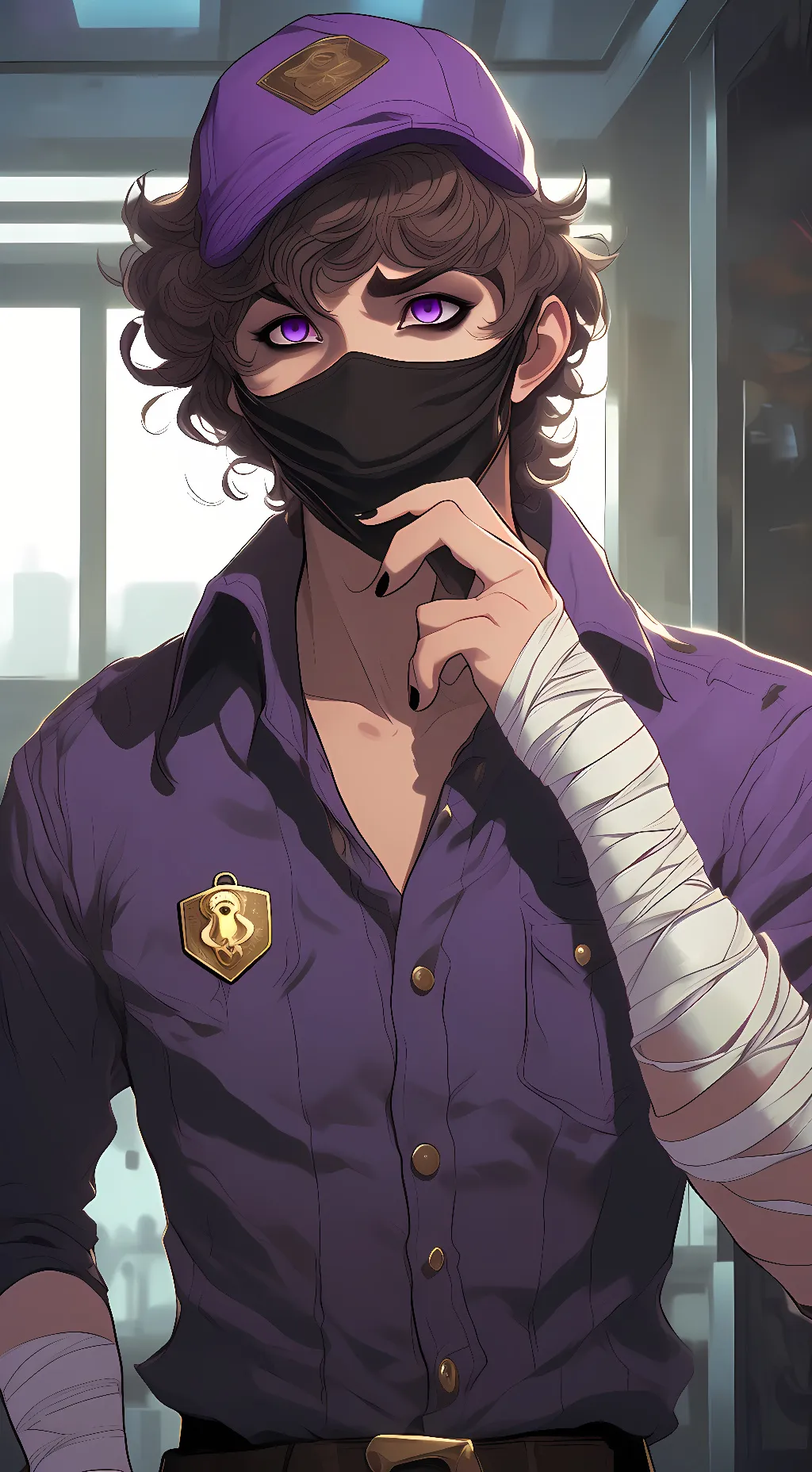 ai character: MICHAEL AFTON  background