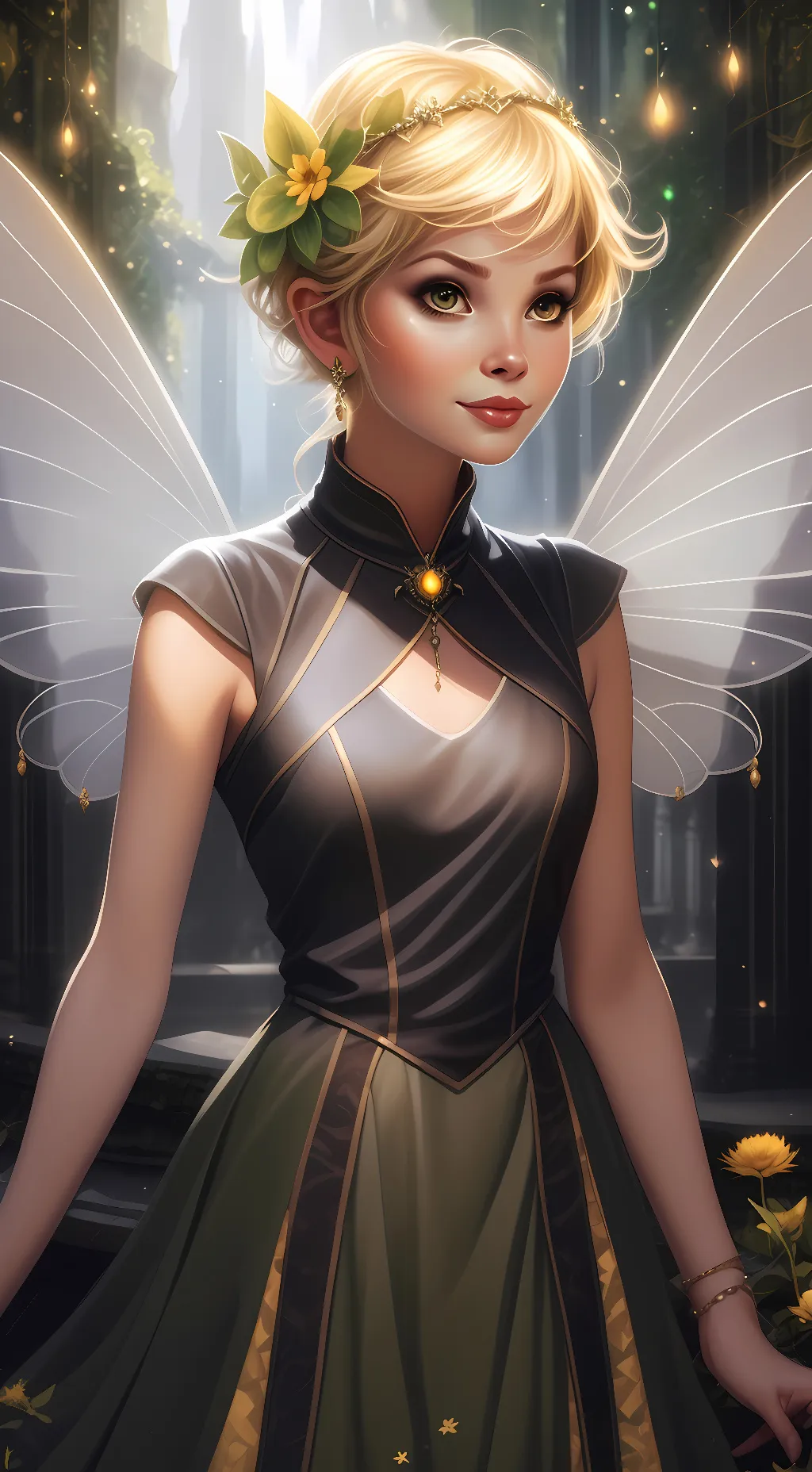 ai character: Tinkerbell  background