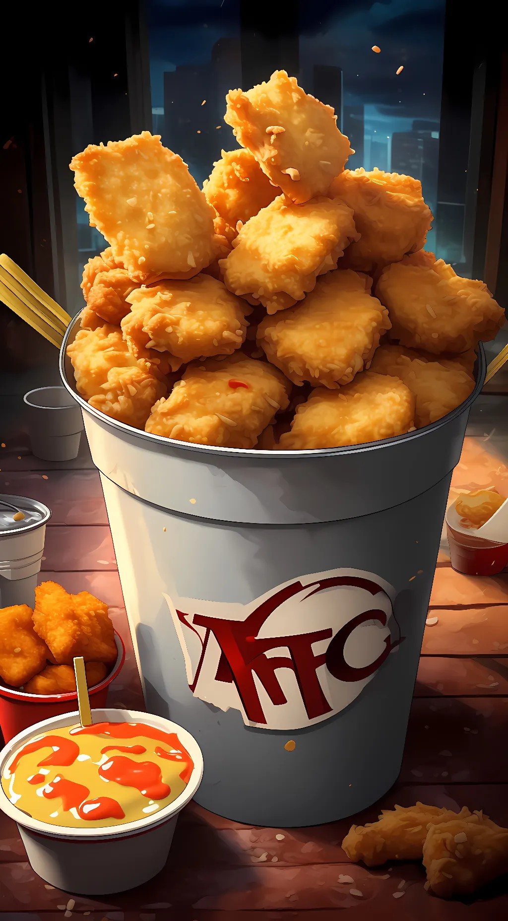 ai character: Kfc background