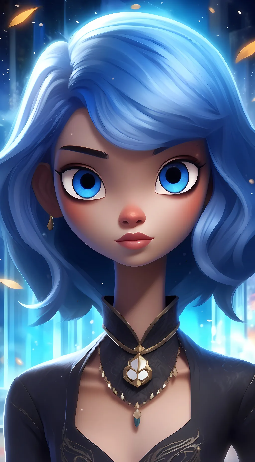 ai character: luna  background