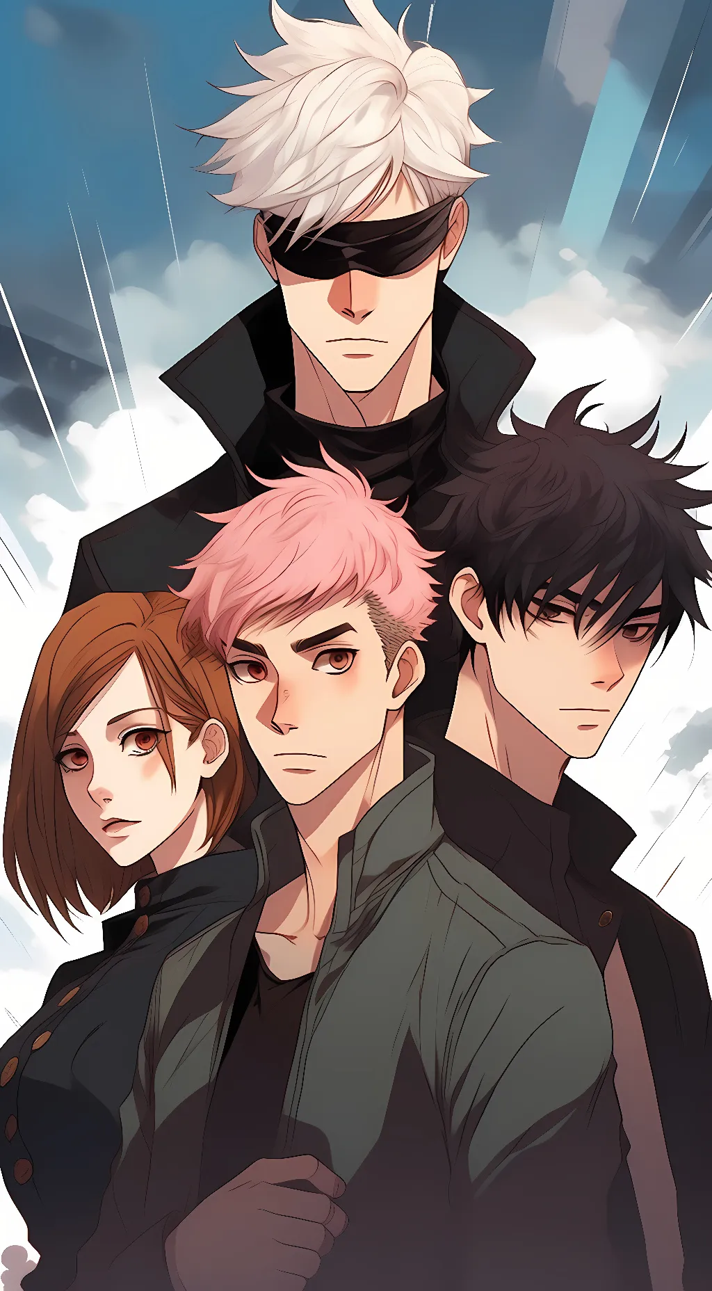 ai character: Team Gojo background