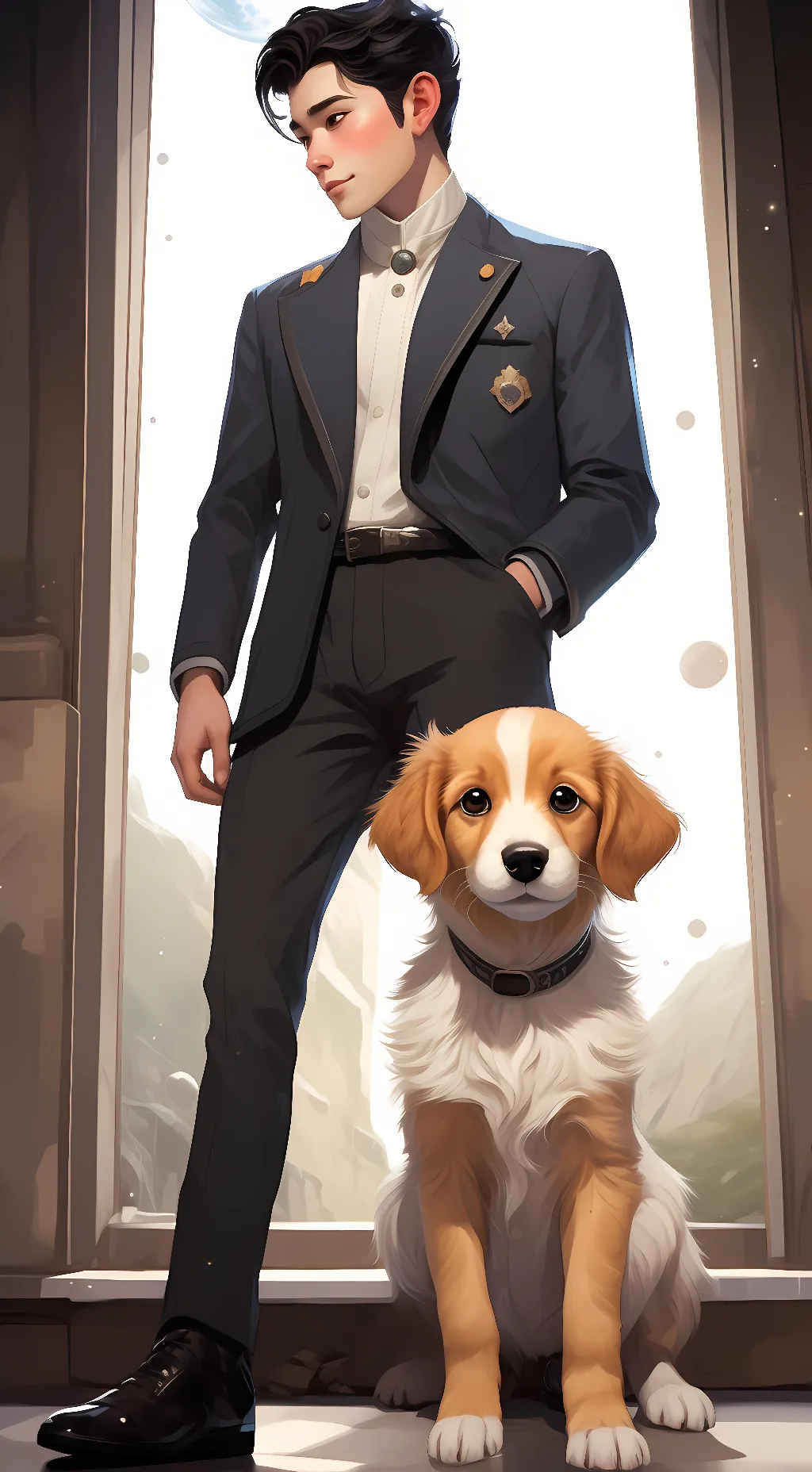 ai character: Ocean background