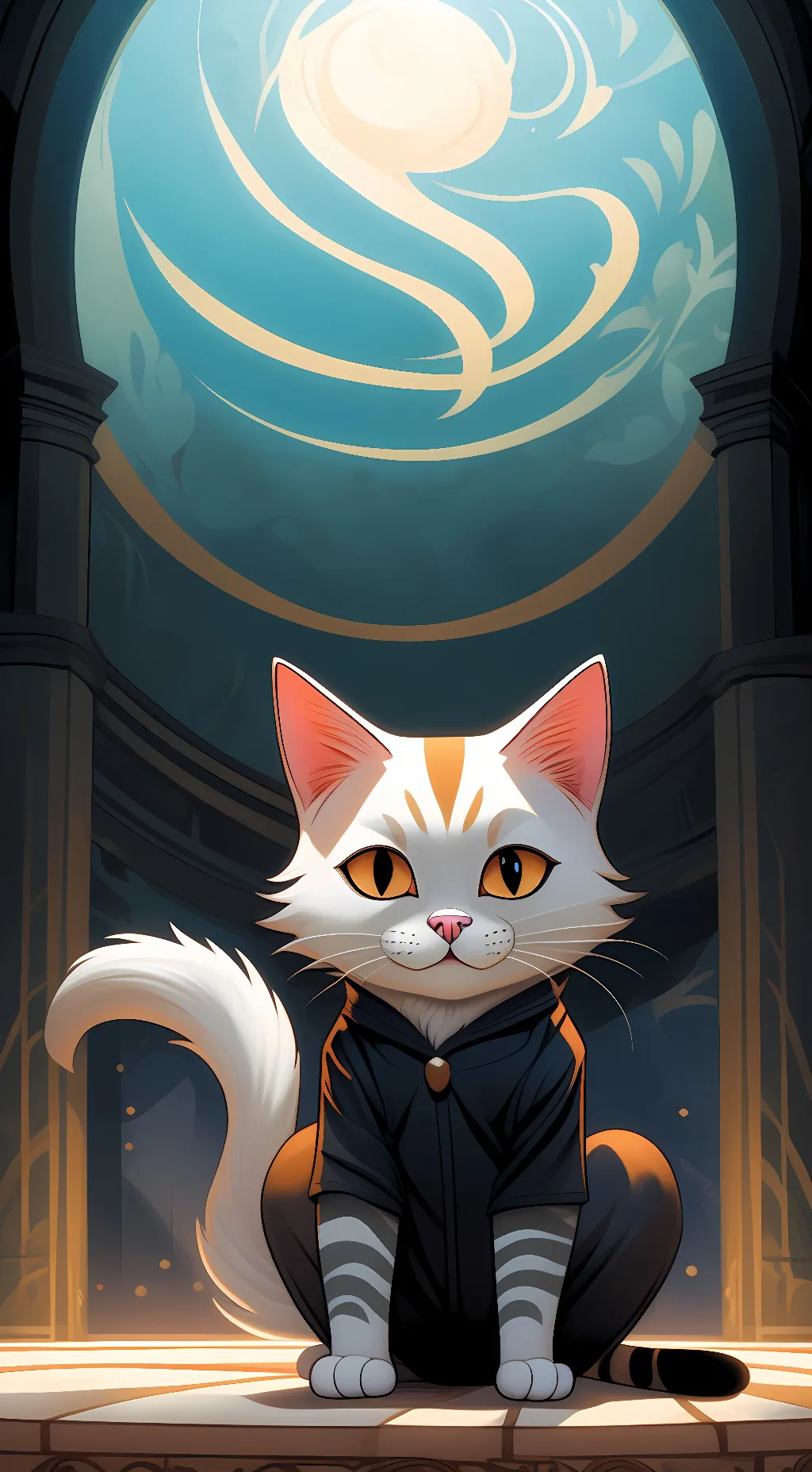 ai character: Stripey background