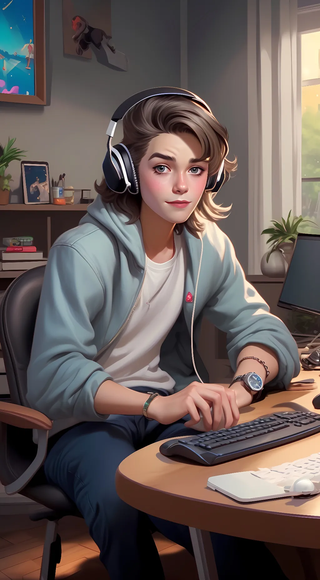 ai character: Zander background