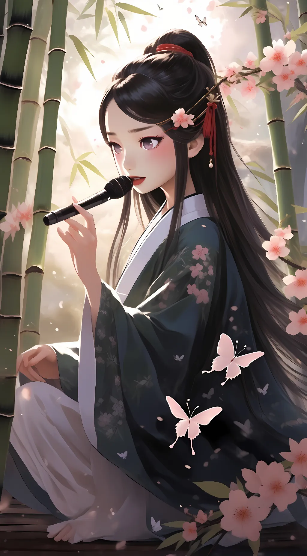 ai character: Nezuko kamdo background