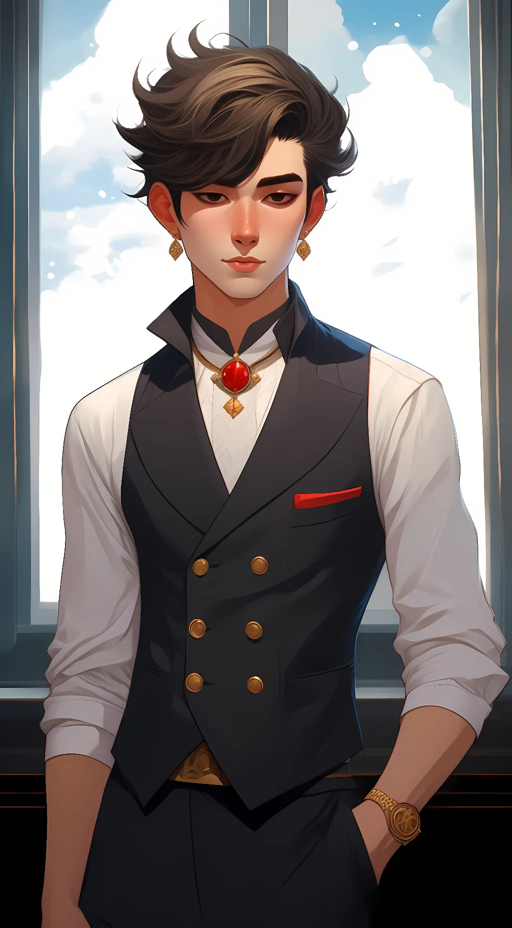 ai character: tom~ background