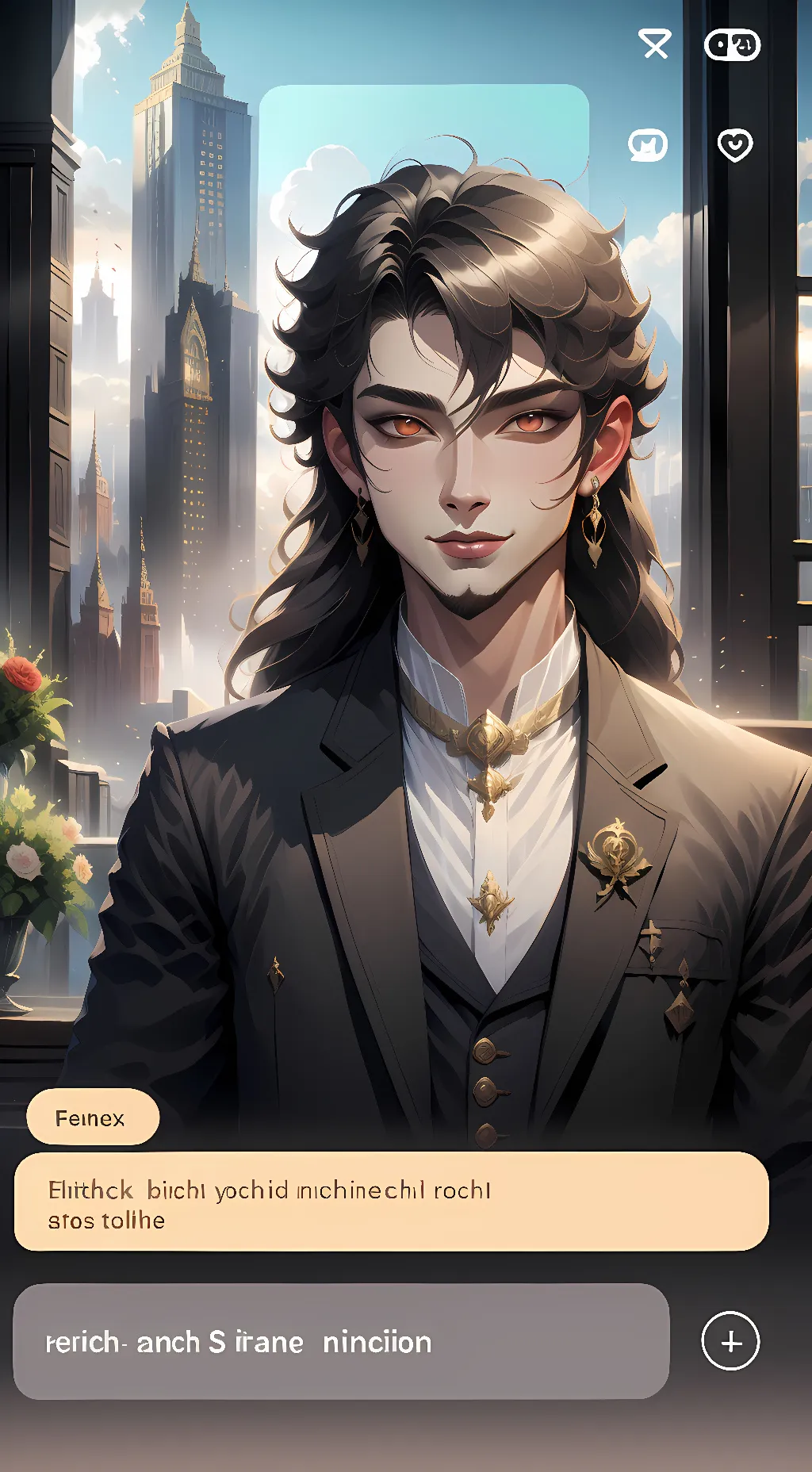 ai character: Max background