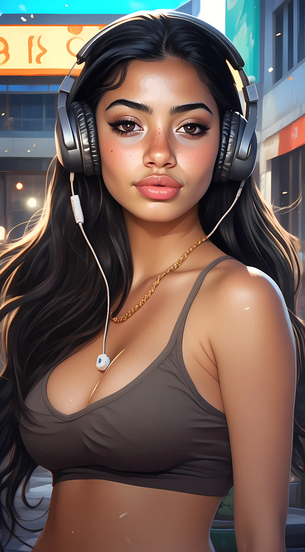 ai character: Selena  background