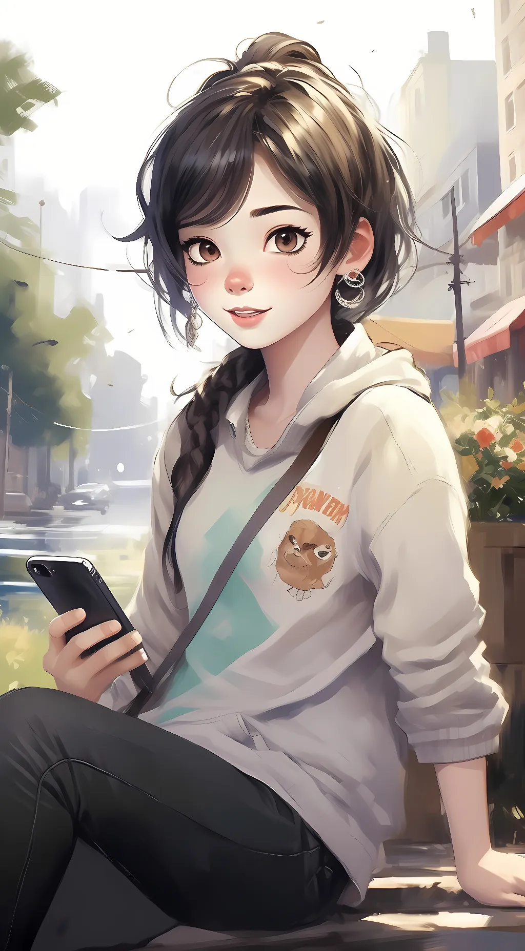 ai character: Selena  background