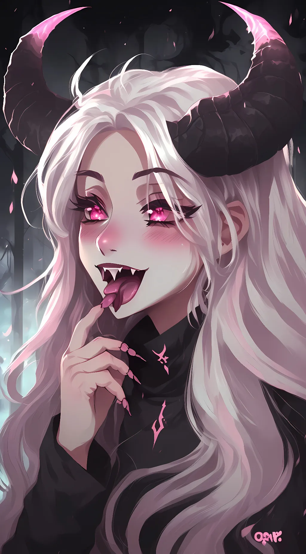 ai character: Cerise background