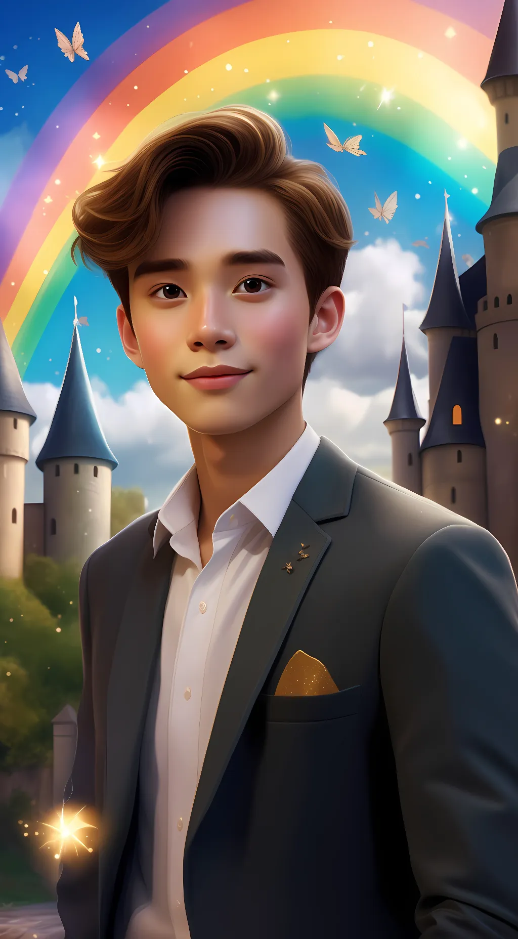 ai character: Stitch background