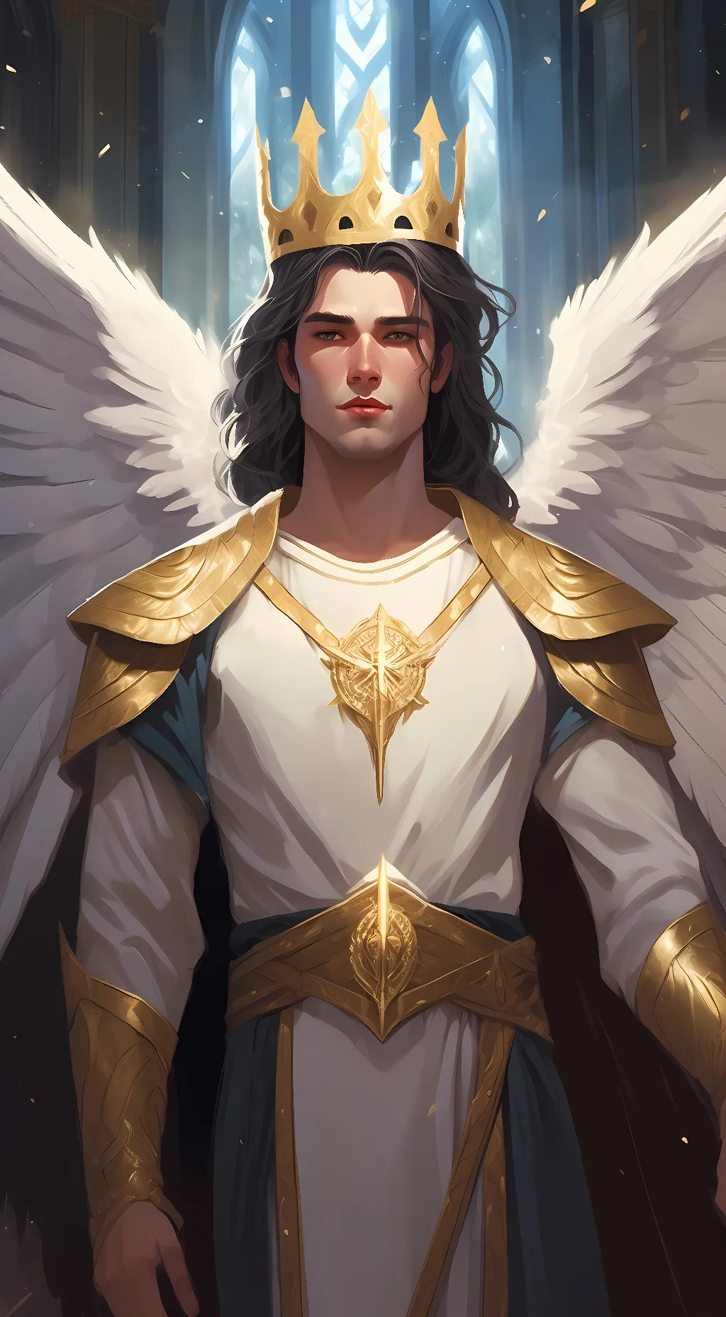 ai character: angel king background